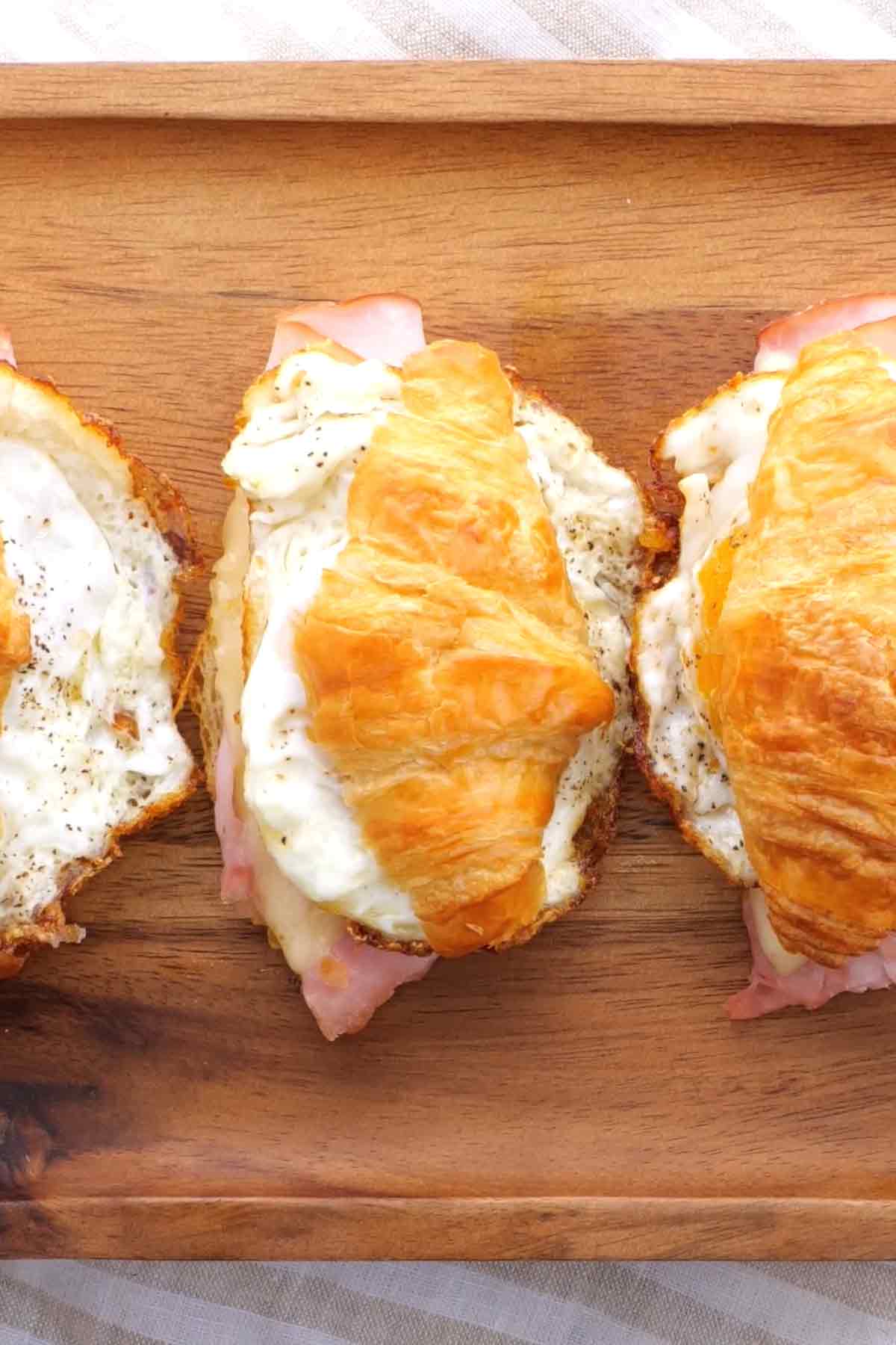 Ham, Egg and Cheese Croissants
