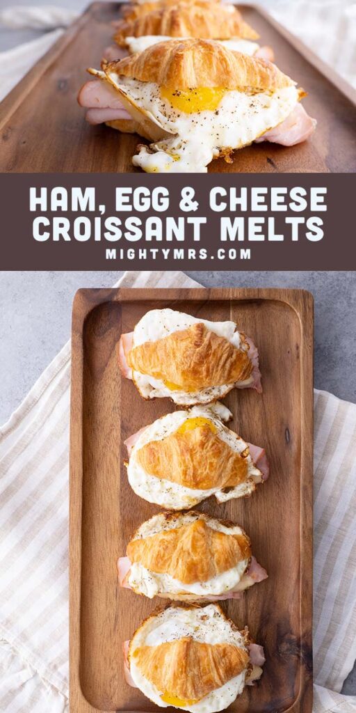 Ham and Cheese Croissant Sandwich Melts Mighty Mrs Super Easy Recipes