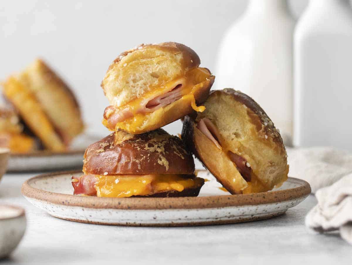 Ham and Cheese Pretzel Sliders