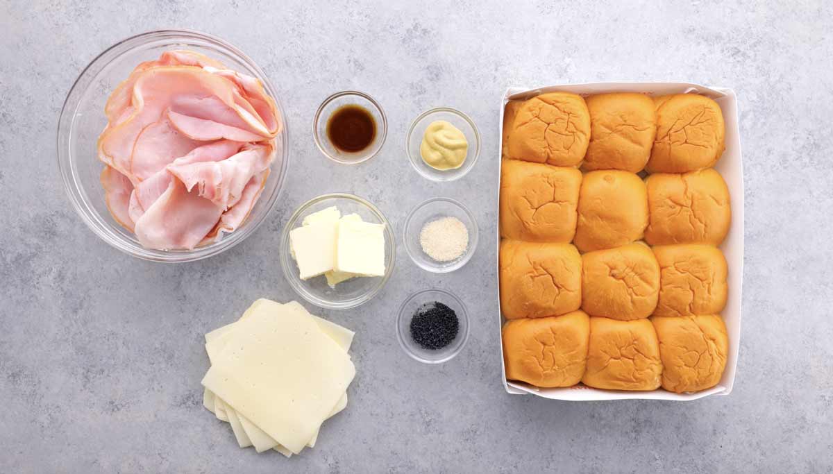 Ham and Cheese Slider Ingredients