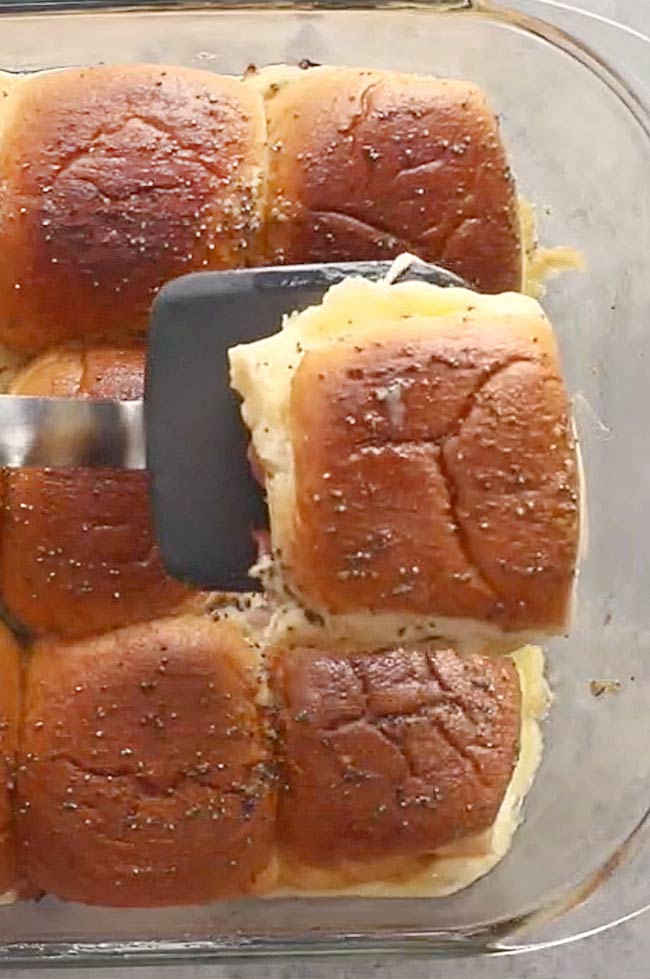 Hawaiian Ham and Cheese Slider on Spatula