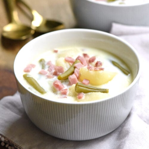 Ham Green Bean and Potato Soup Mighty Mrs Super Easy Recipes