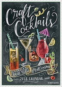 Hand Drawn Craft Cocktail Calendar