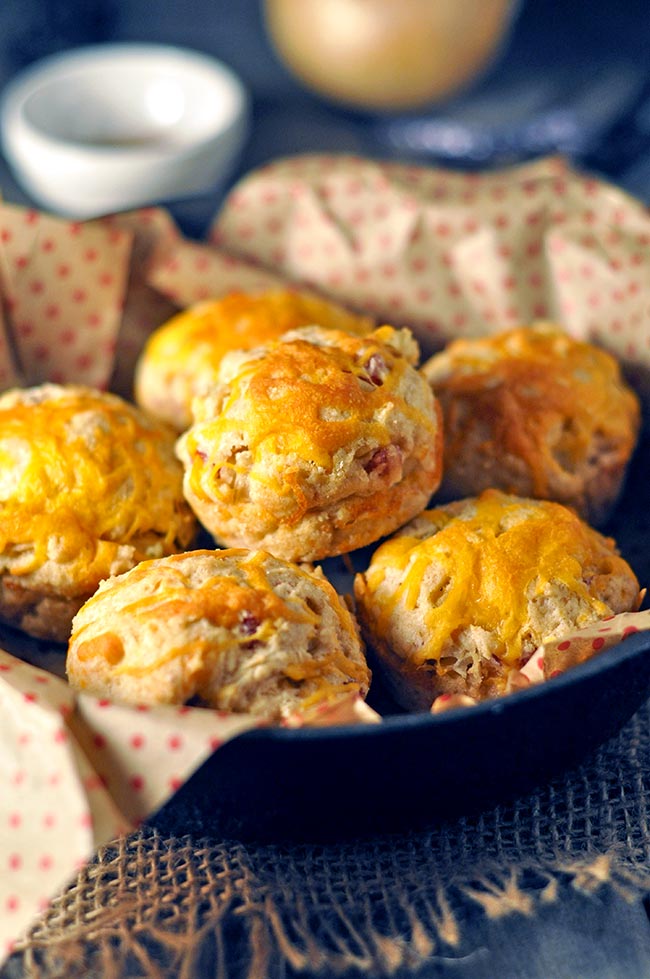 Easy Cajun Ham and Cheese Biscuits