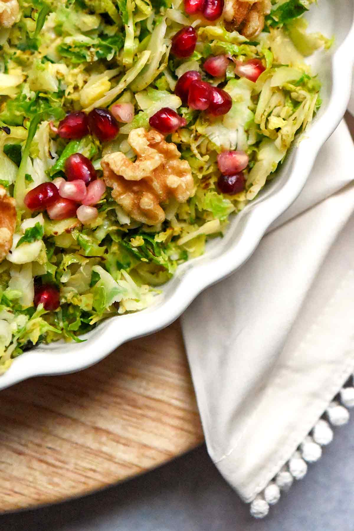 Holiday Walnut Shredded Brussels Sprouts