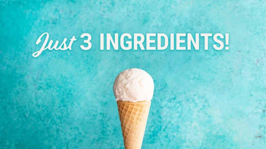 Vanilla Ice Cream Cone: Just 3 Ingredients!