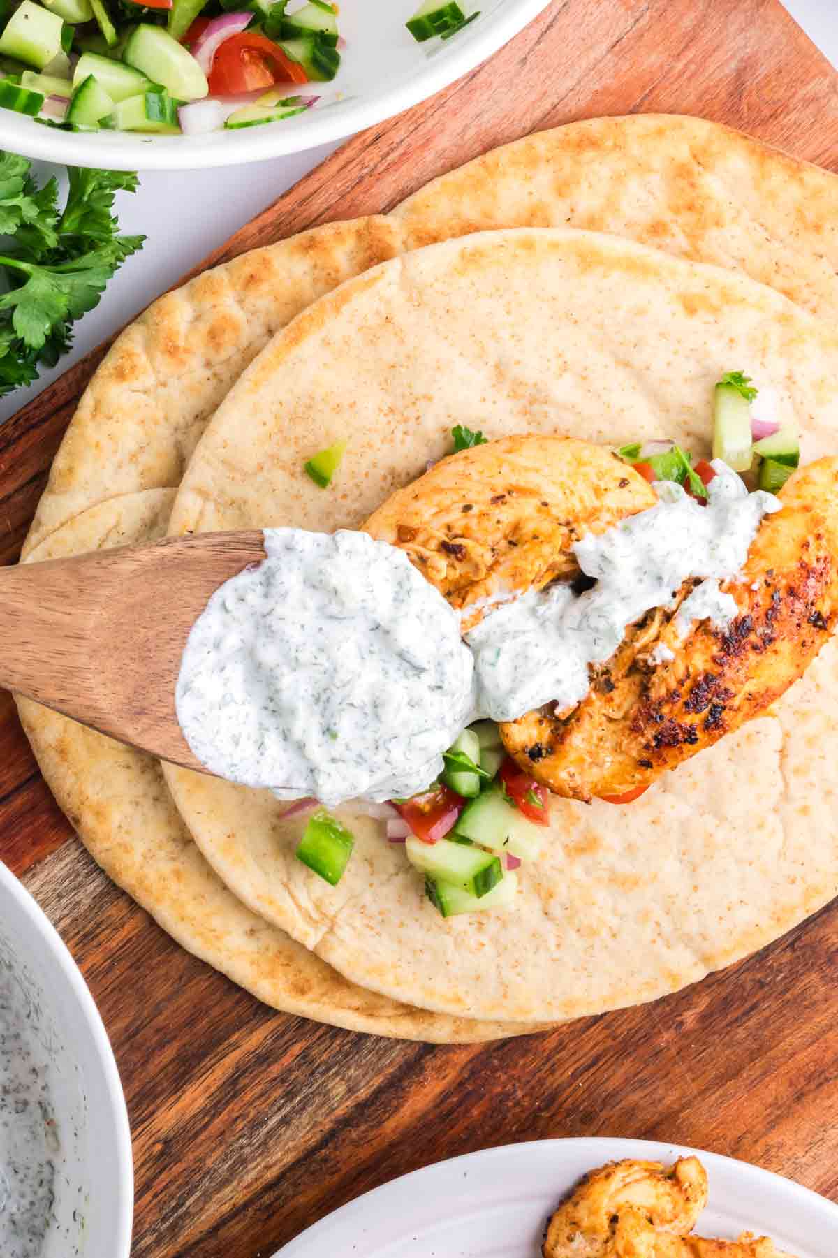 Homemade Tzatziki Sauce for Gyros