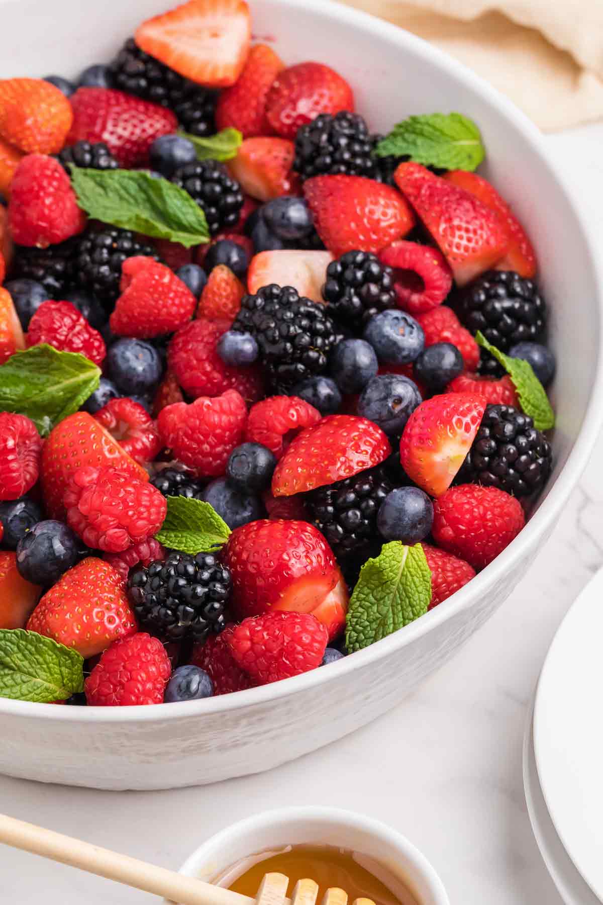 Berry Salad with Honey-Lime Dressing