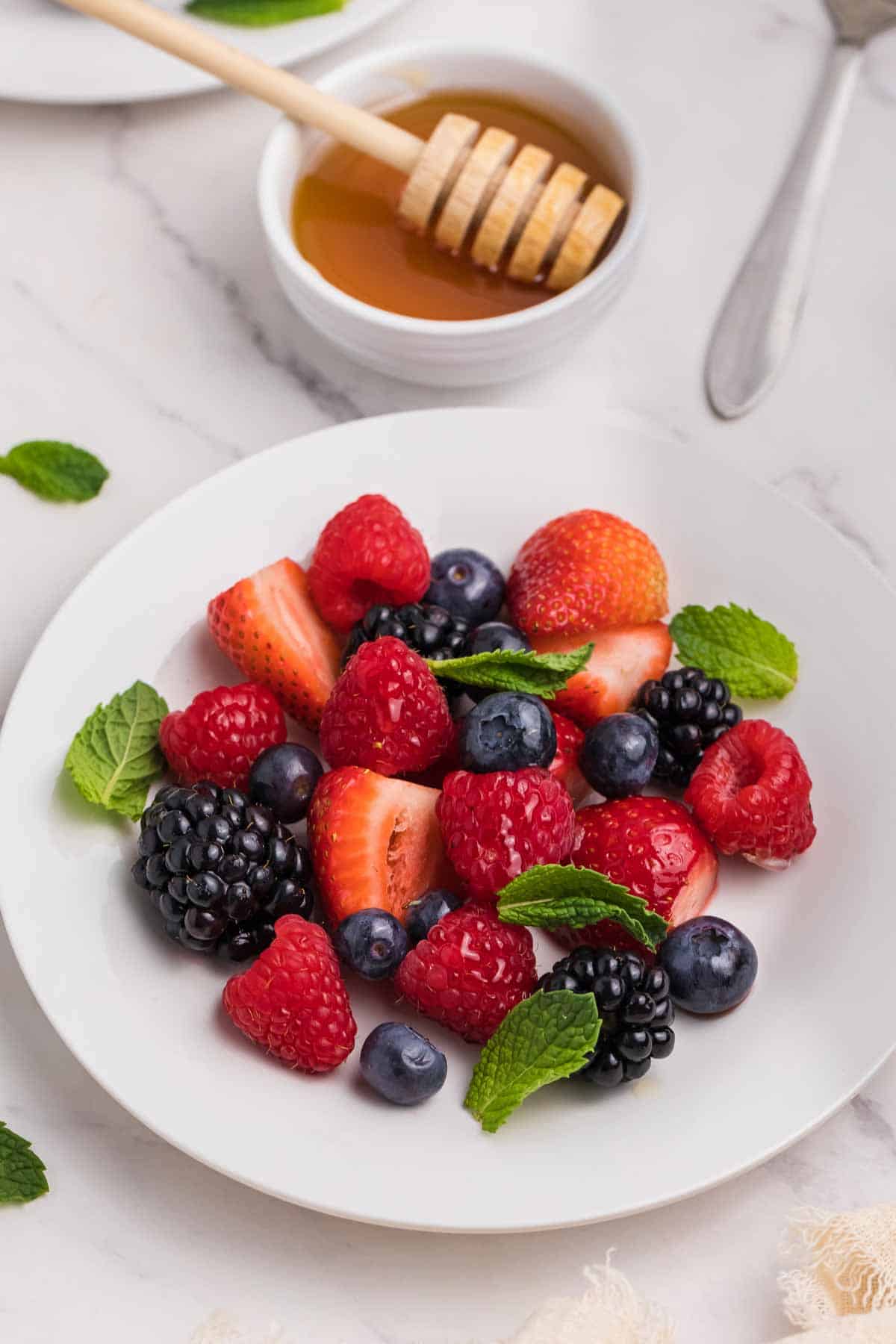 Mixed Berry Salad with Honey-Lime Dressing