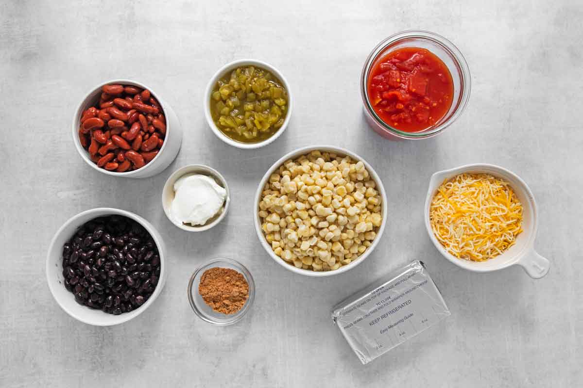 Hot Mexican Bean Dip Ingredients