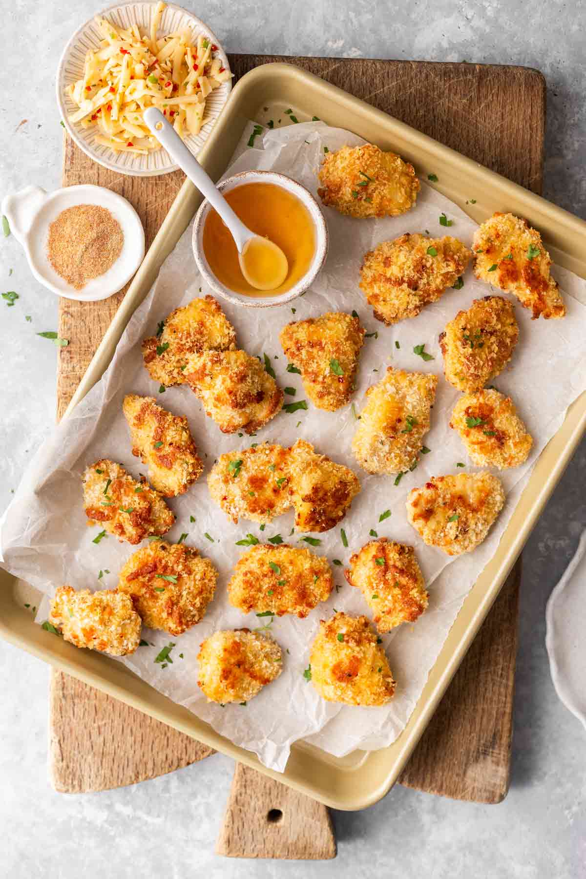 Oven Baked Baked Hot Honey Chicken Nuggets