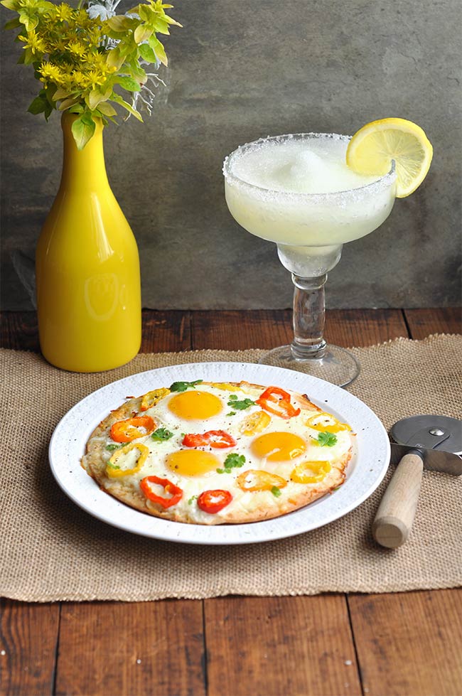 Sunny-side Up Hot Pepper Breakfast Pizza