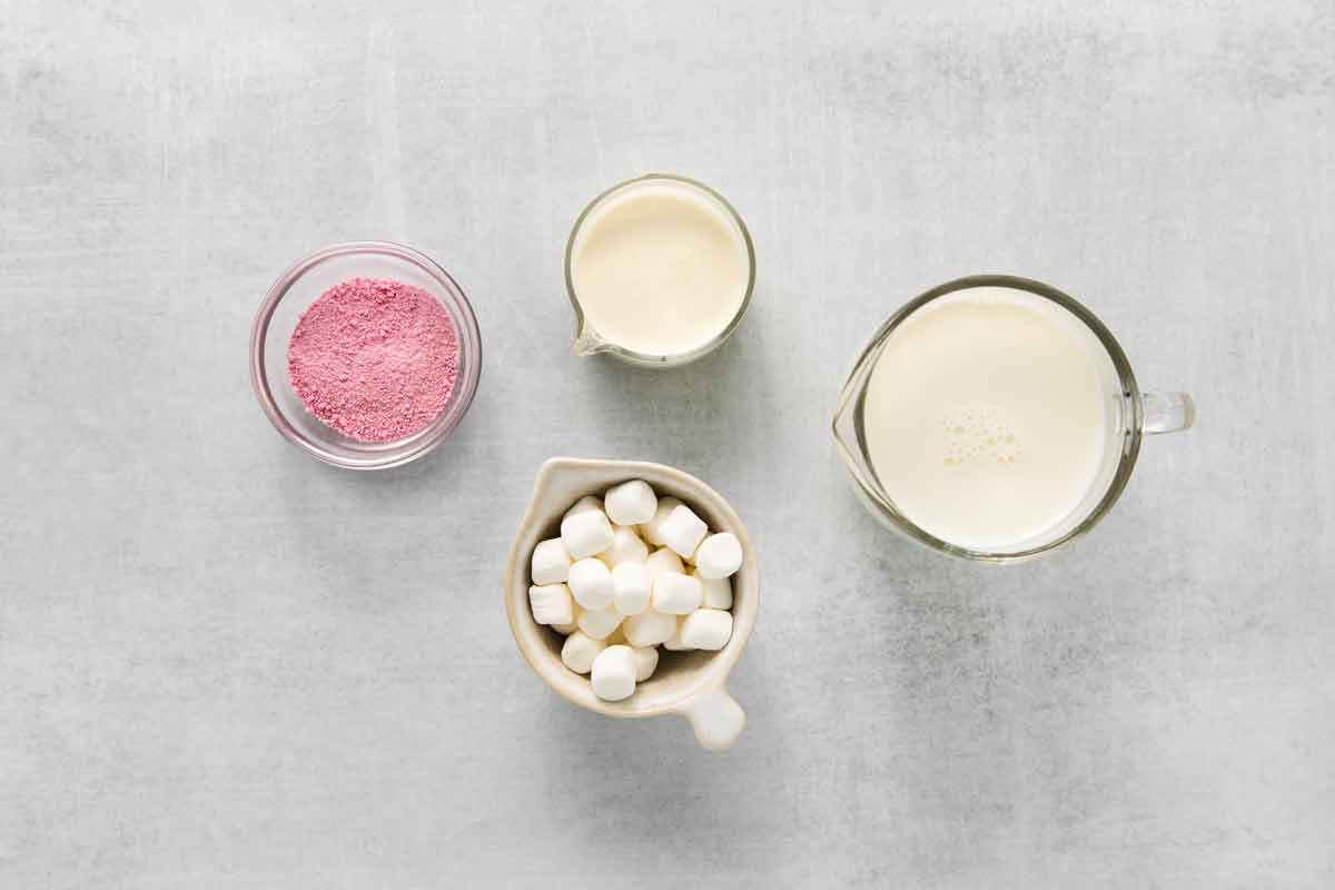 Ingredient for Hot Whipped Strawberry Milk