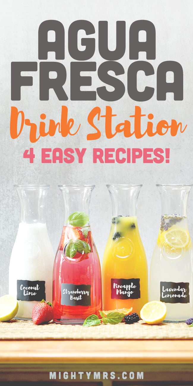 How to Make an Agua Fresca Drink Station (4 Recipes)