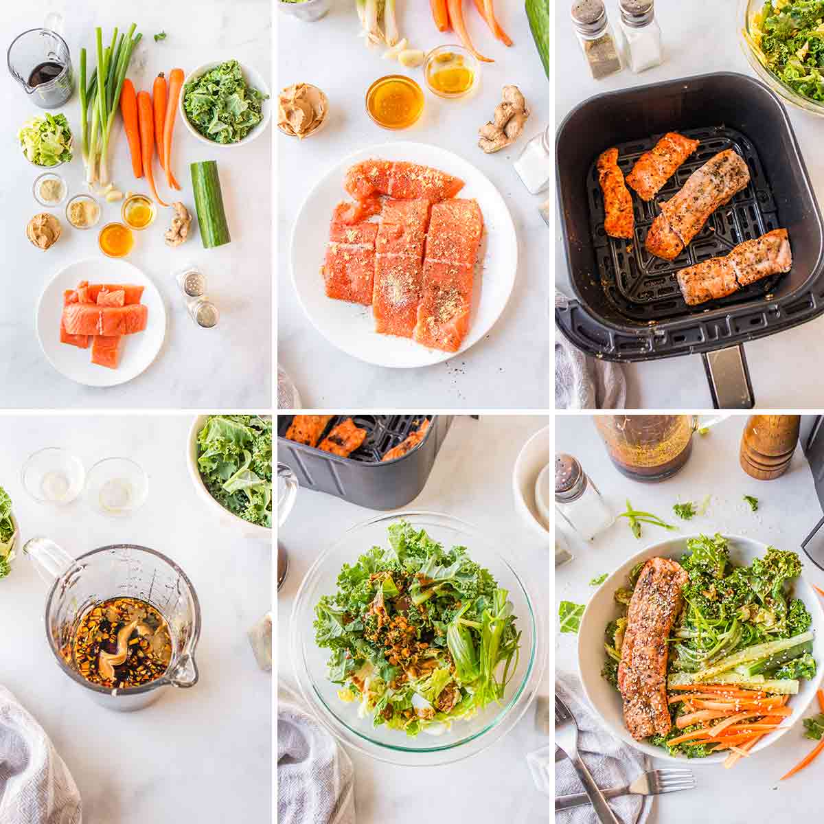 Asian Salmon Kale Salad