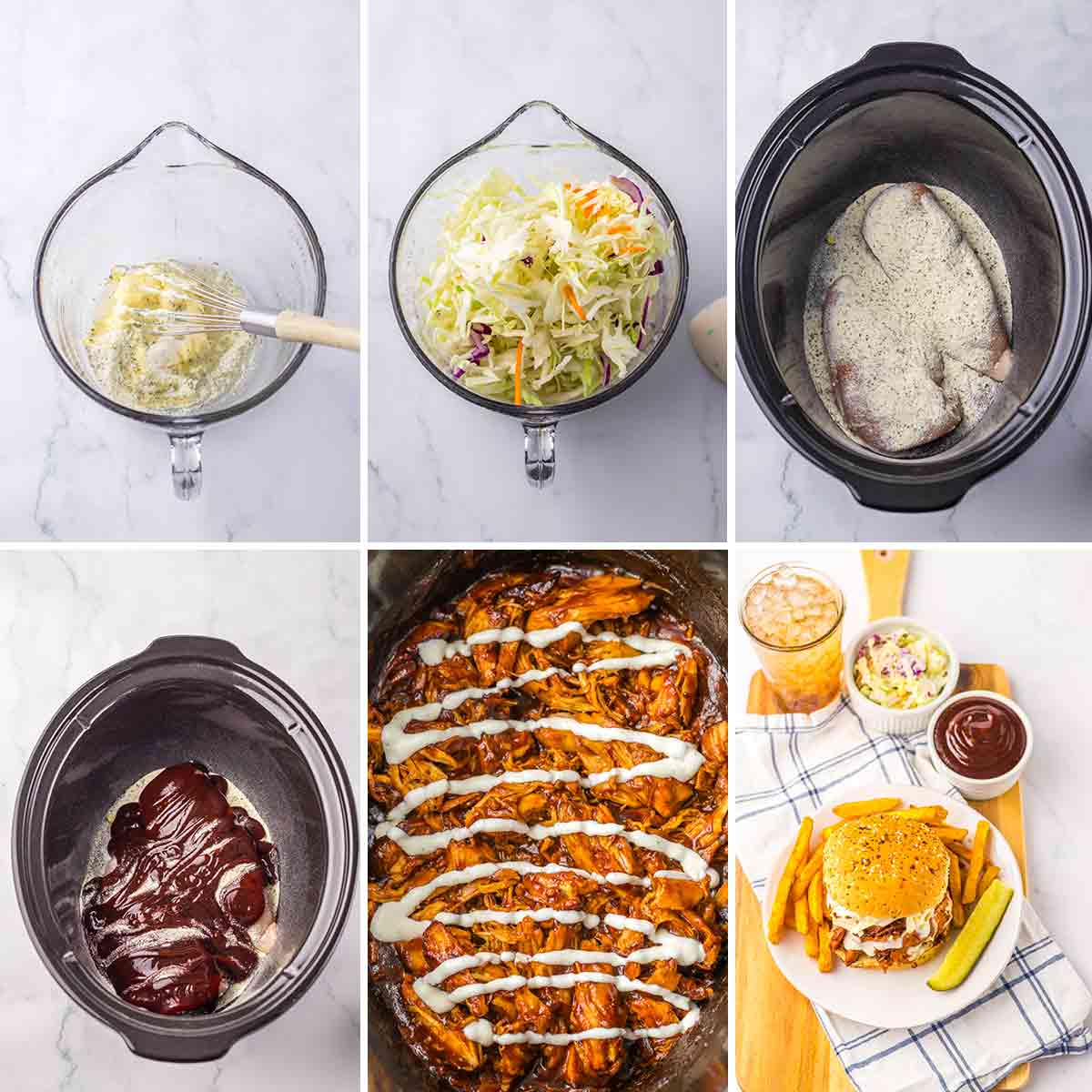How to Make Barbecue Chicken Sandwich with Ranch Slaw
