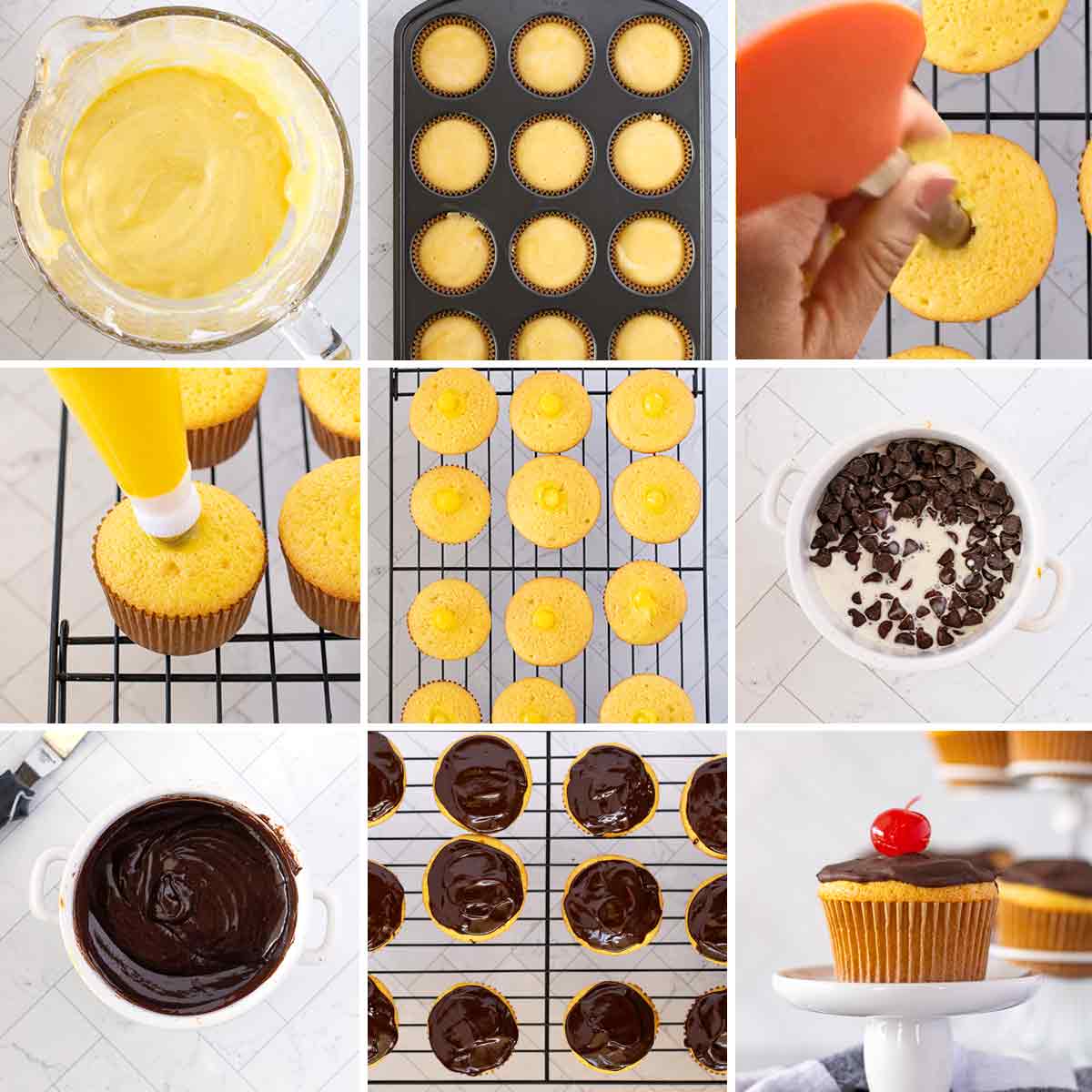 How to Make Boston Cream Cupcakes (Easy Cake Mix Recipe)