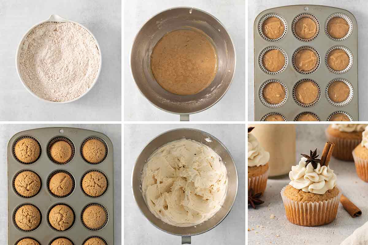 How to Make Chai Cupcakes with Eggnog Buttercream Frosting