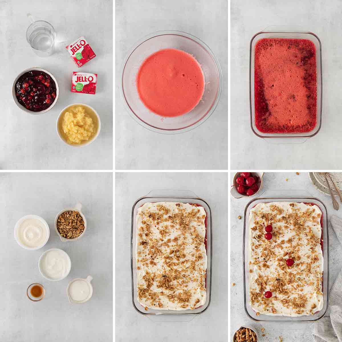 How to Make Cherry-Pineapple Jello Cream Cheese Dessert