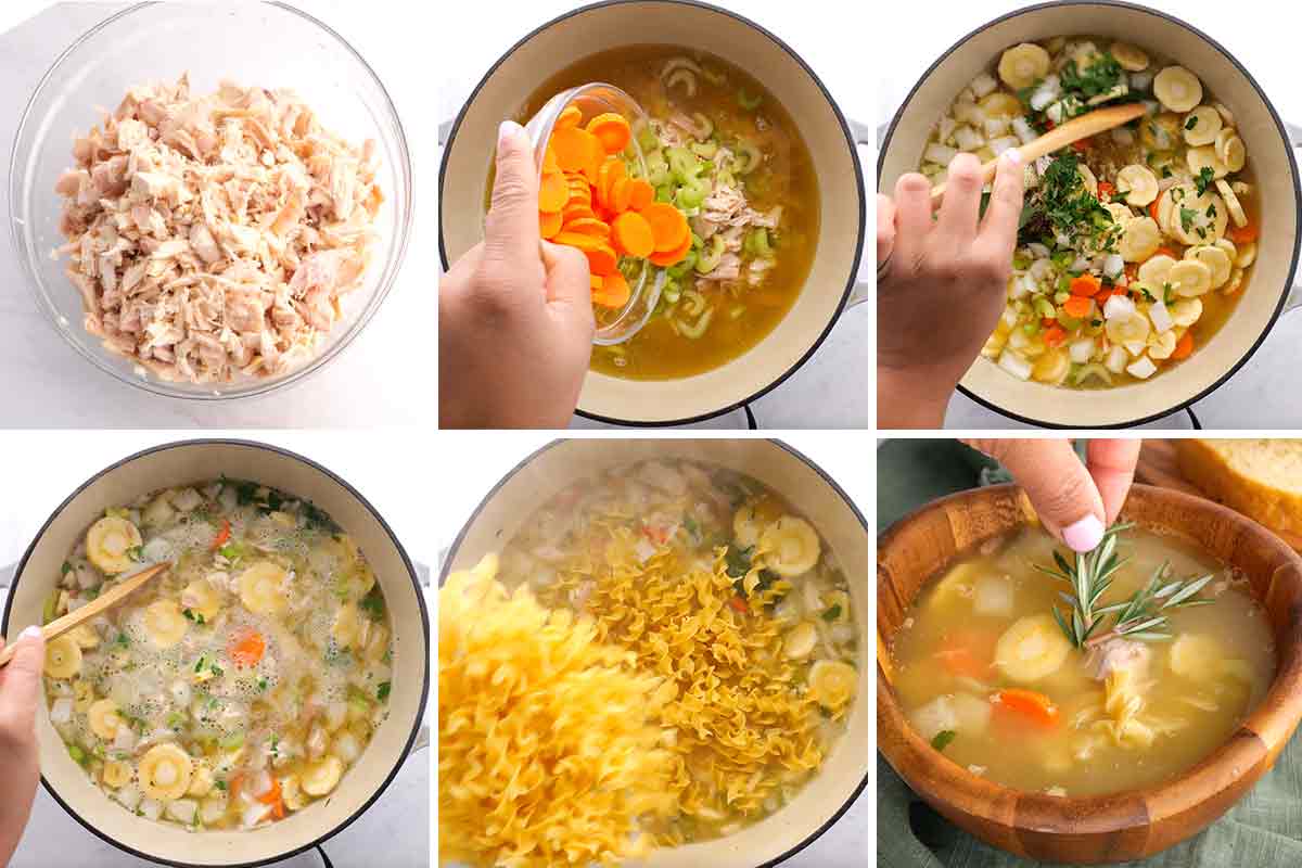 How to Make Rotisserie Chicken Noodle Soup