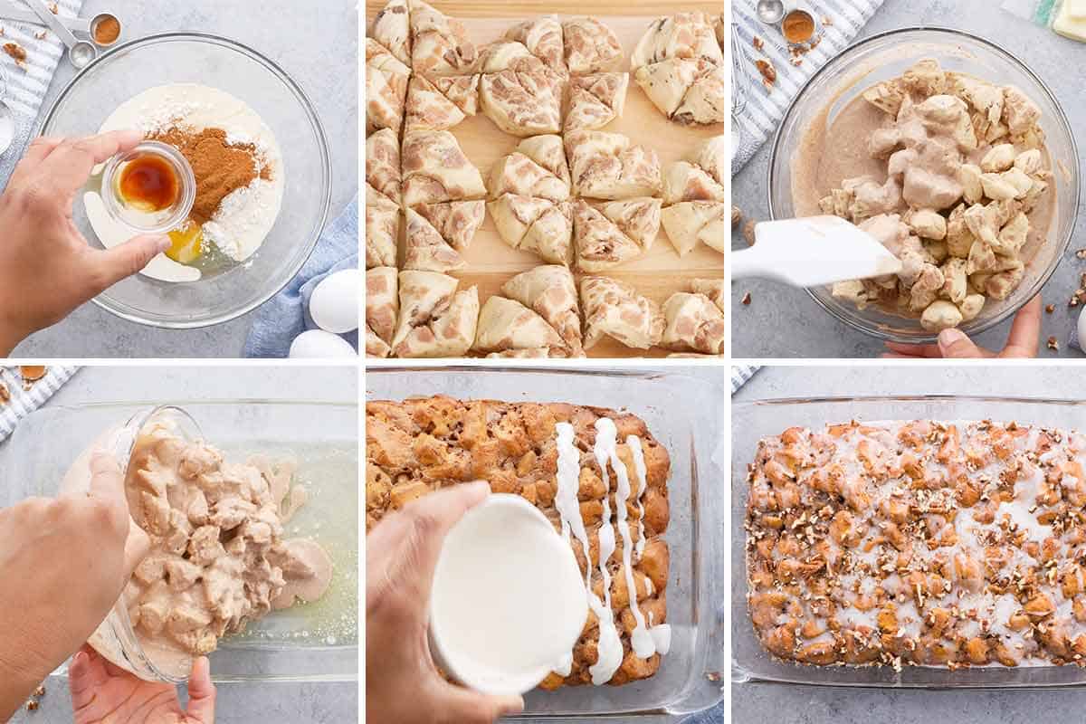 How to Make Cinnamon Roll Casserole - Step by Step