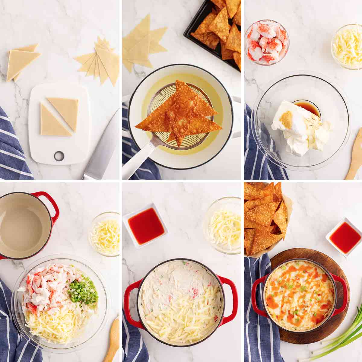 How to Make Crab Rangoon Dip with Won Ton Chips