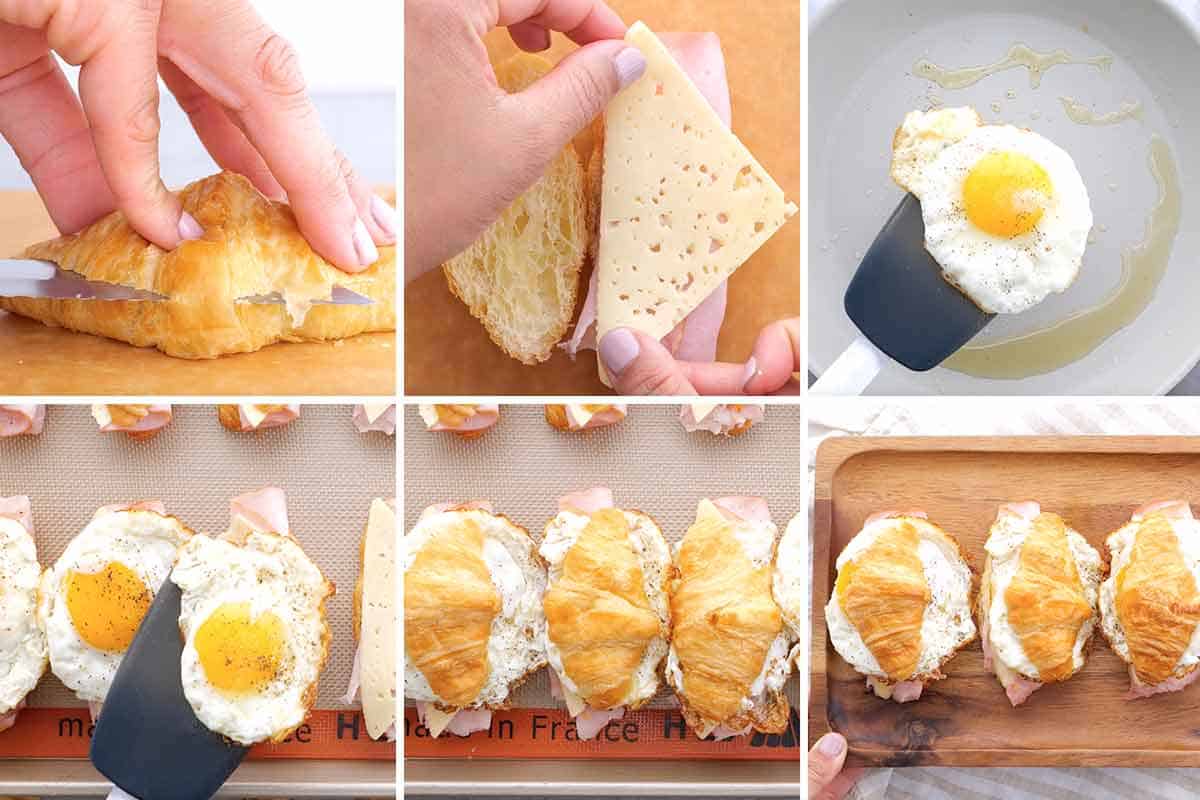 How to Make Ham and Cheese Croissant Sandwiches