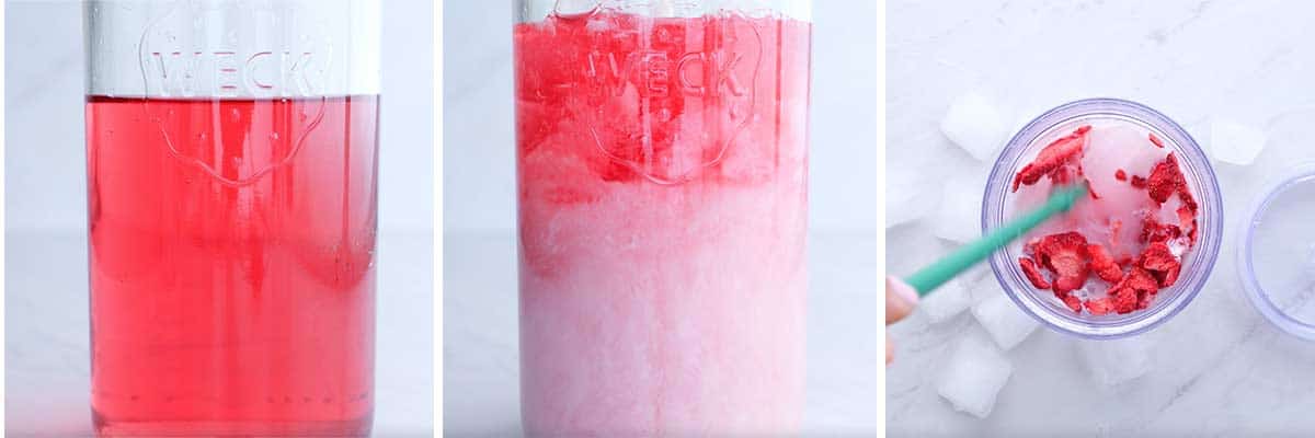 How to make pink ice cubes!! These taste so good! 