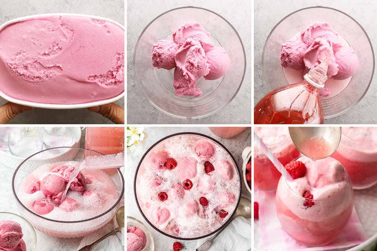 How to Make Pink Raspberry Sherbet Party Punch