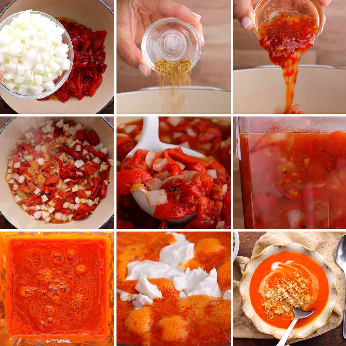 How to Make Roasted Red Pepper Soup