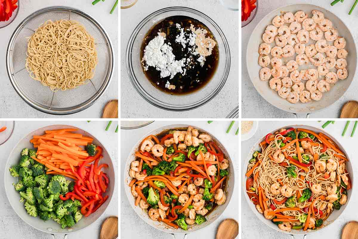 How to Make Shrimp Lo Mein with Vegetables