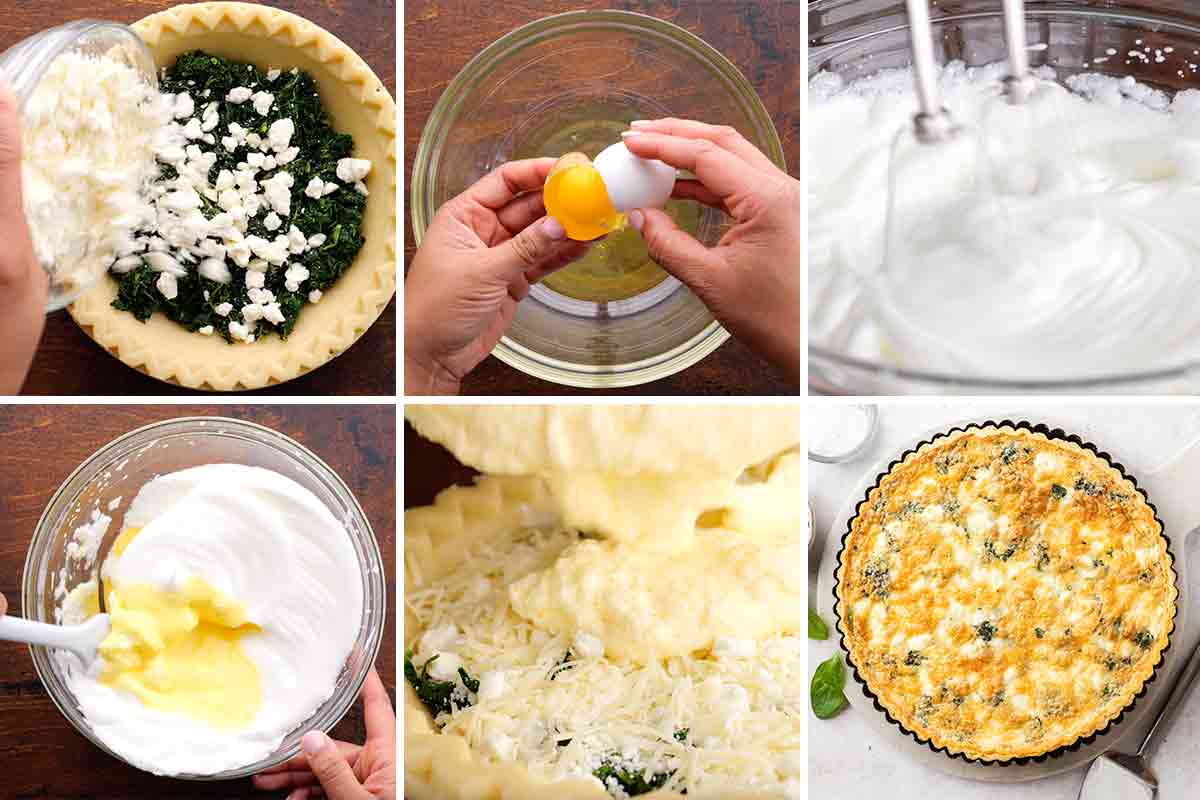 How to Make a Spinach and Feta Souffle Quiche