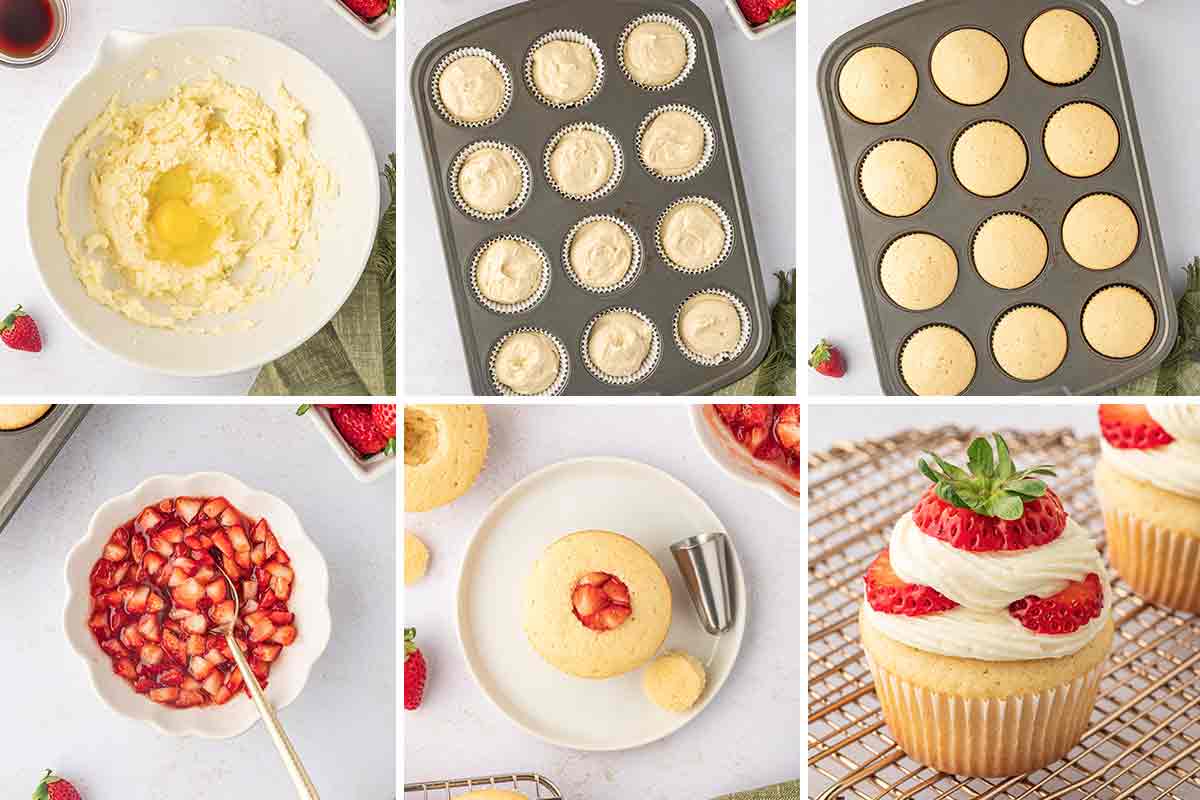 How to Make Strawberry Shortcake Cupcakes