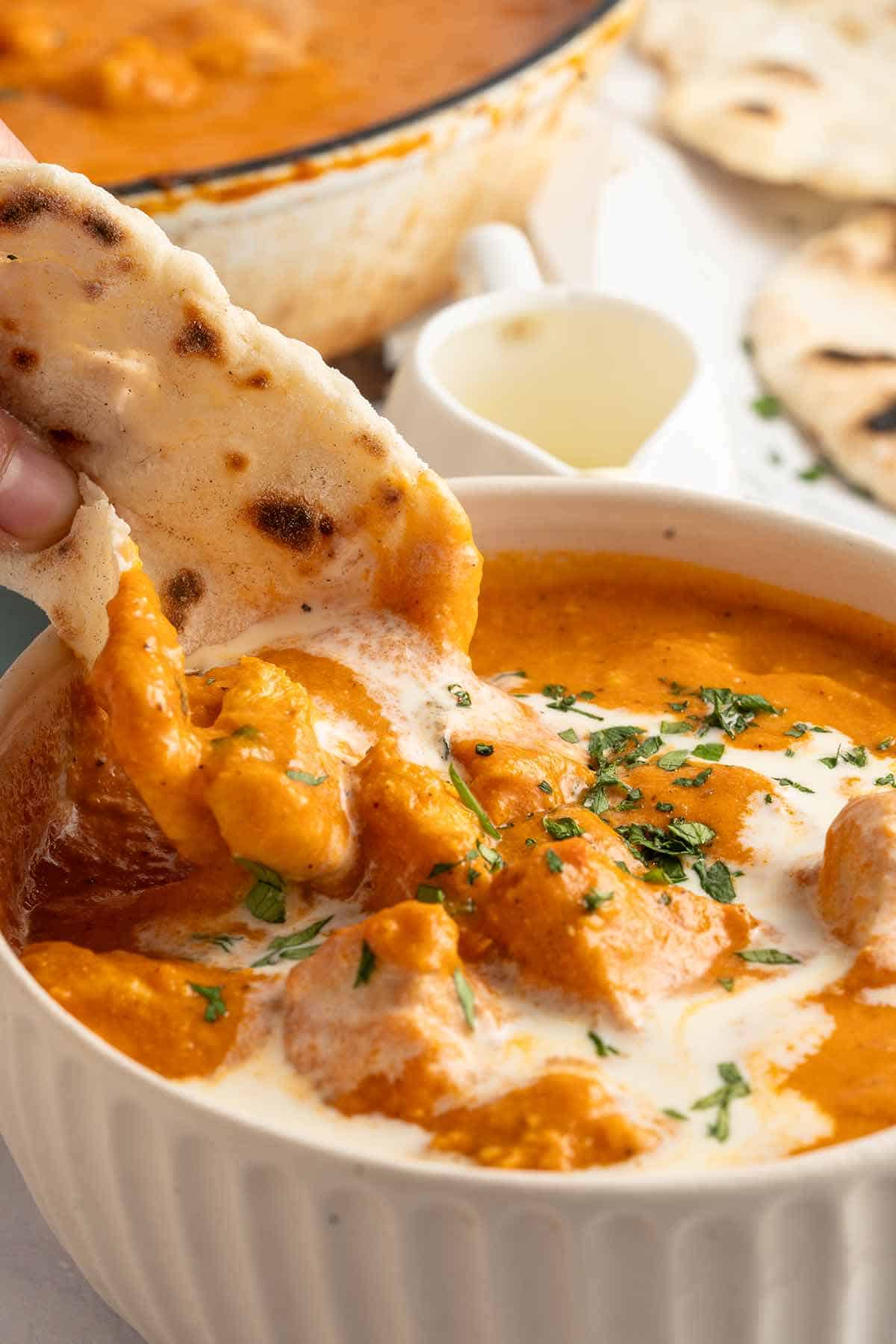 Easy Indian Butter Chicken with Naan