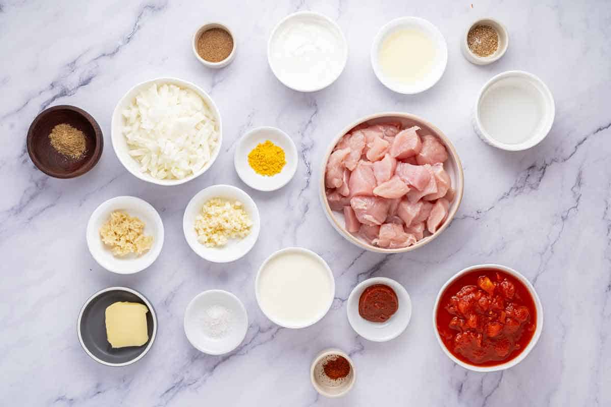 Easy Indian Butter Chicken Ingredients