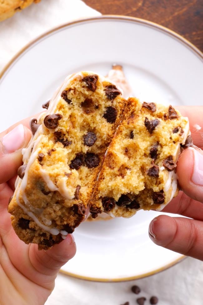 Inside of Chocolate Chip Scone