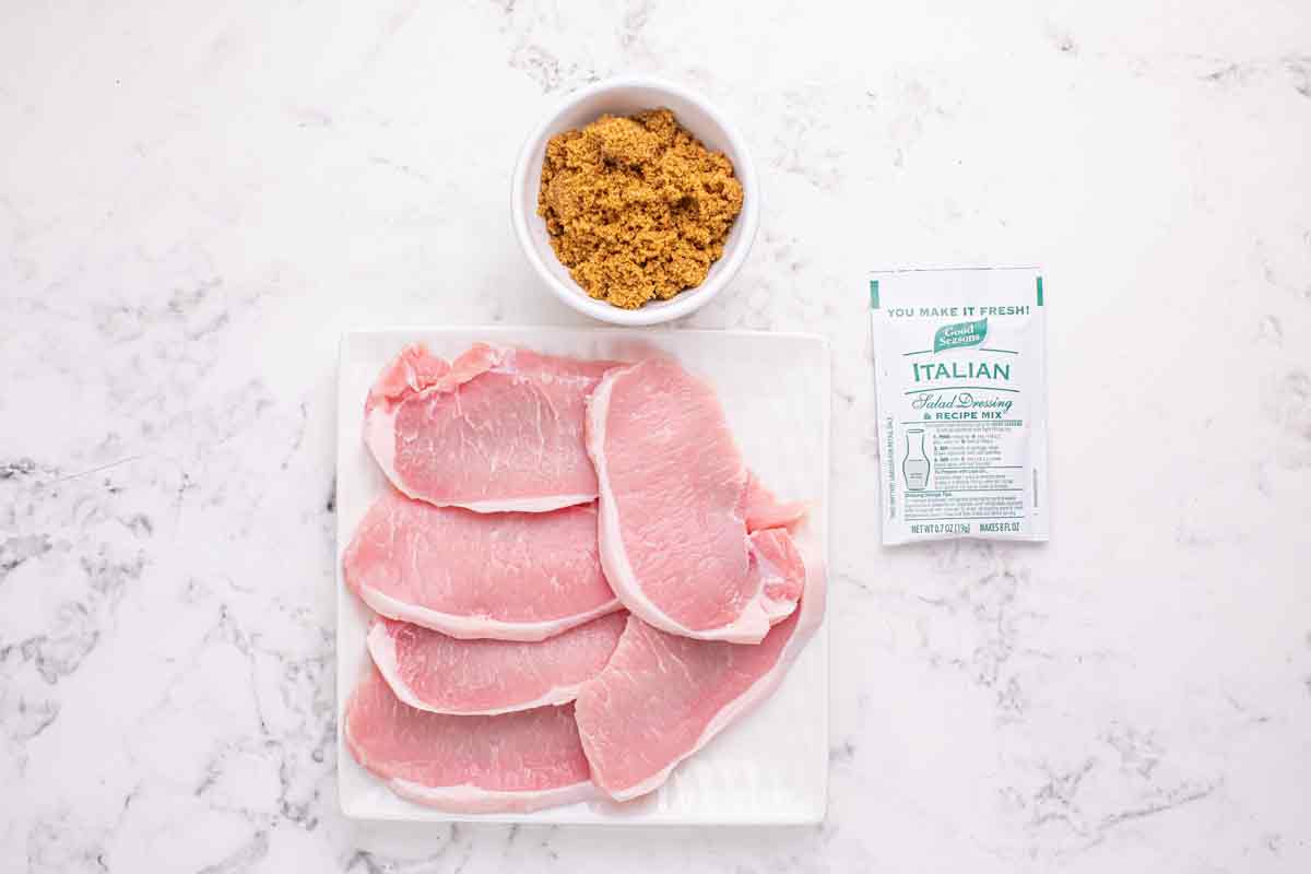 Brow Sugar Italian Pork Chop Ingredients