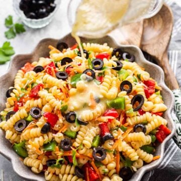 Italian Pasta Salad with Creamy Olive Garden Dressing