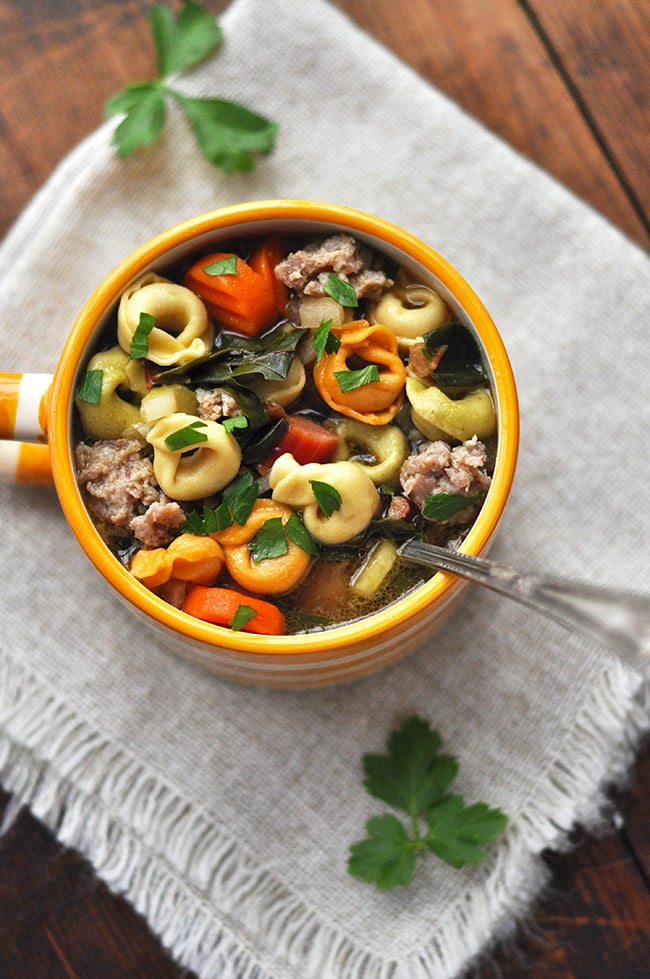 Italian Sausage Tortellini Soup