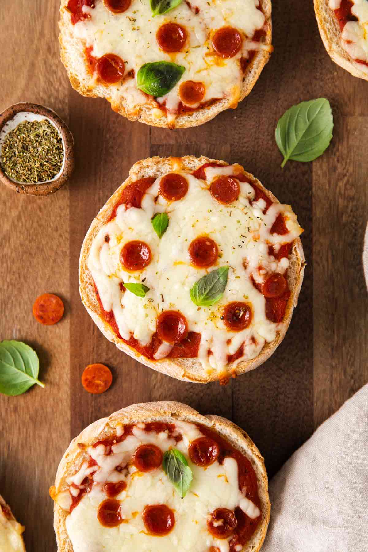 Kaiser Roll Mini Pizzas - Mighty Mrs | Super Easy Recipes