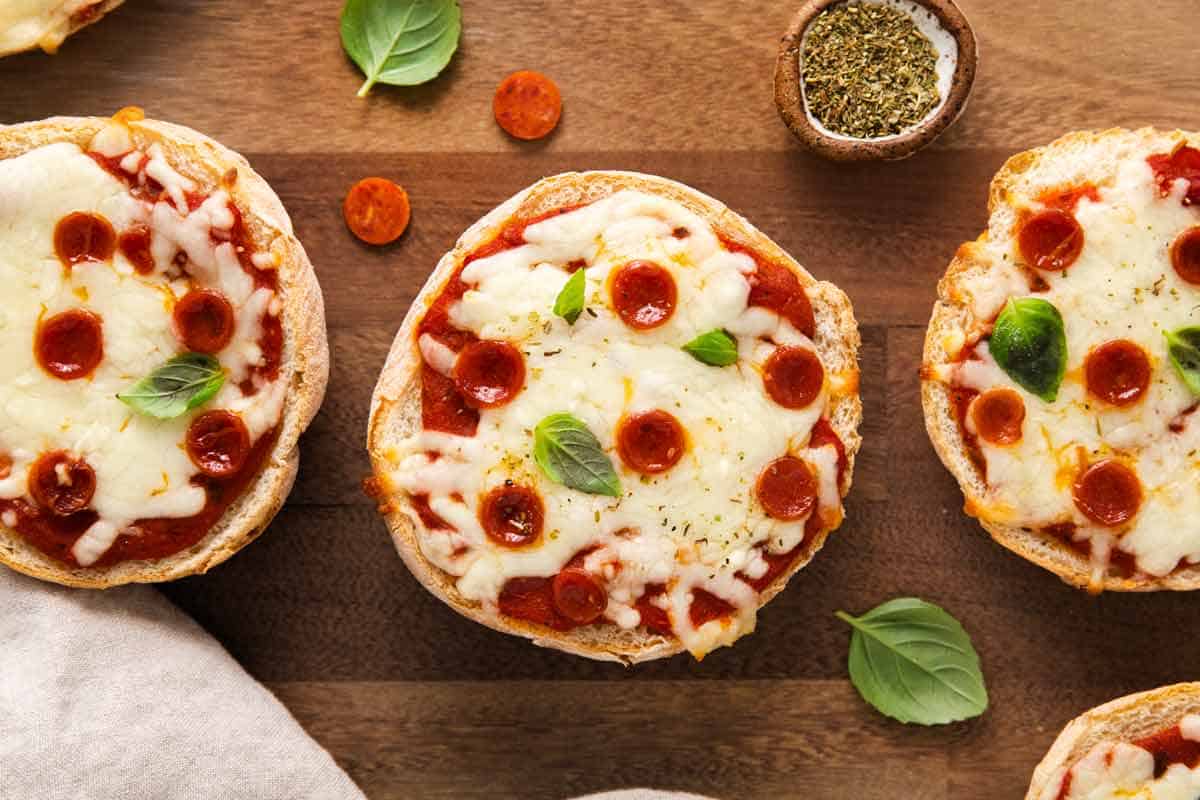 Homemade Mini Pepperoni Pizzas