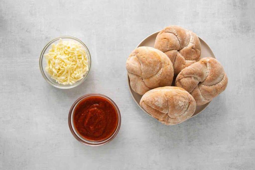 Kaiser Roll Mini Pizza Ingredients