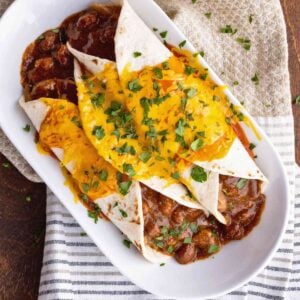 Chili Burritos with Cheese