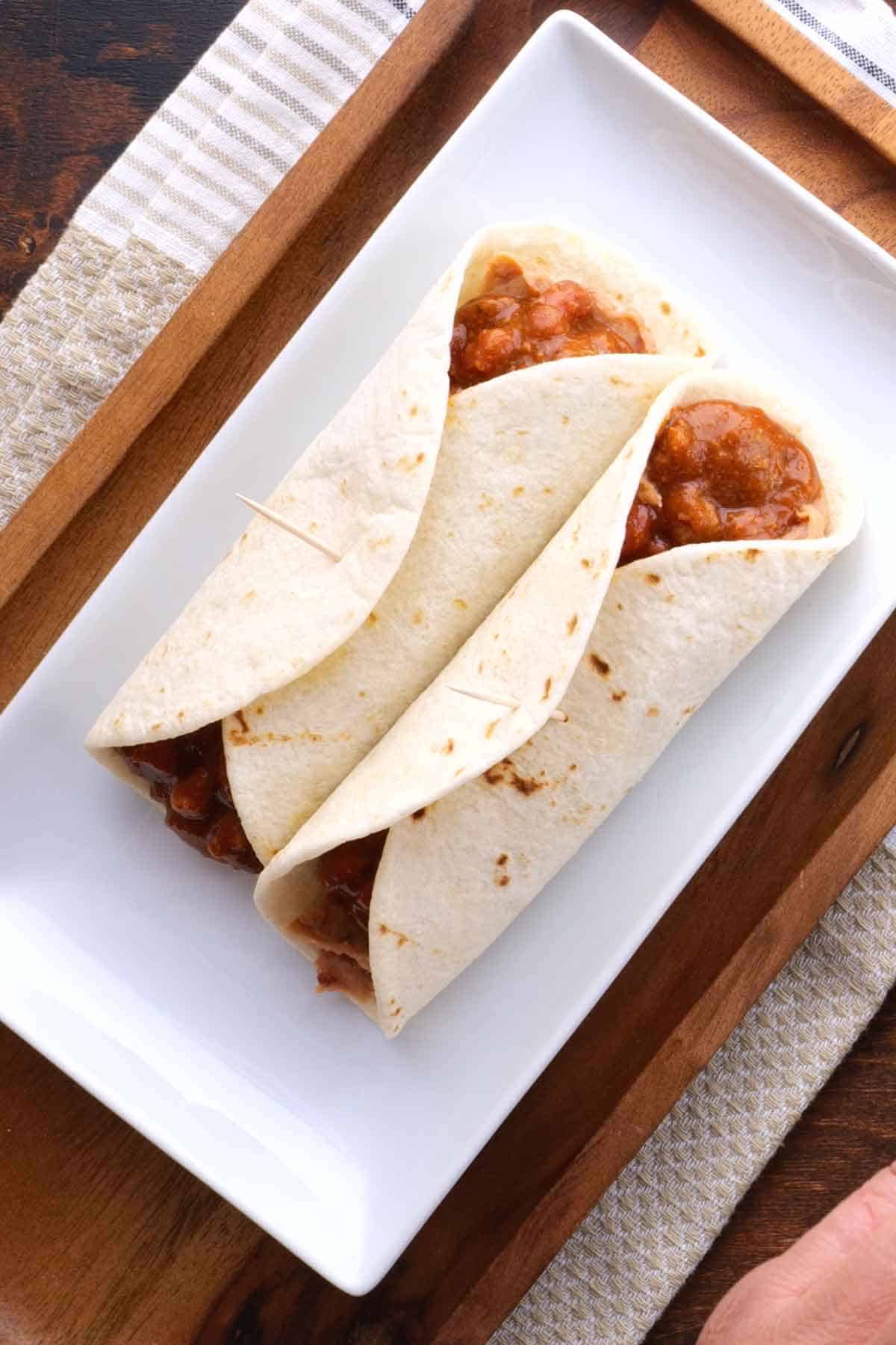 Easy Freezer-friendly chili burritos
