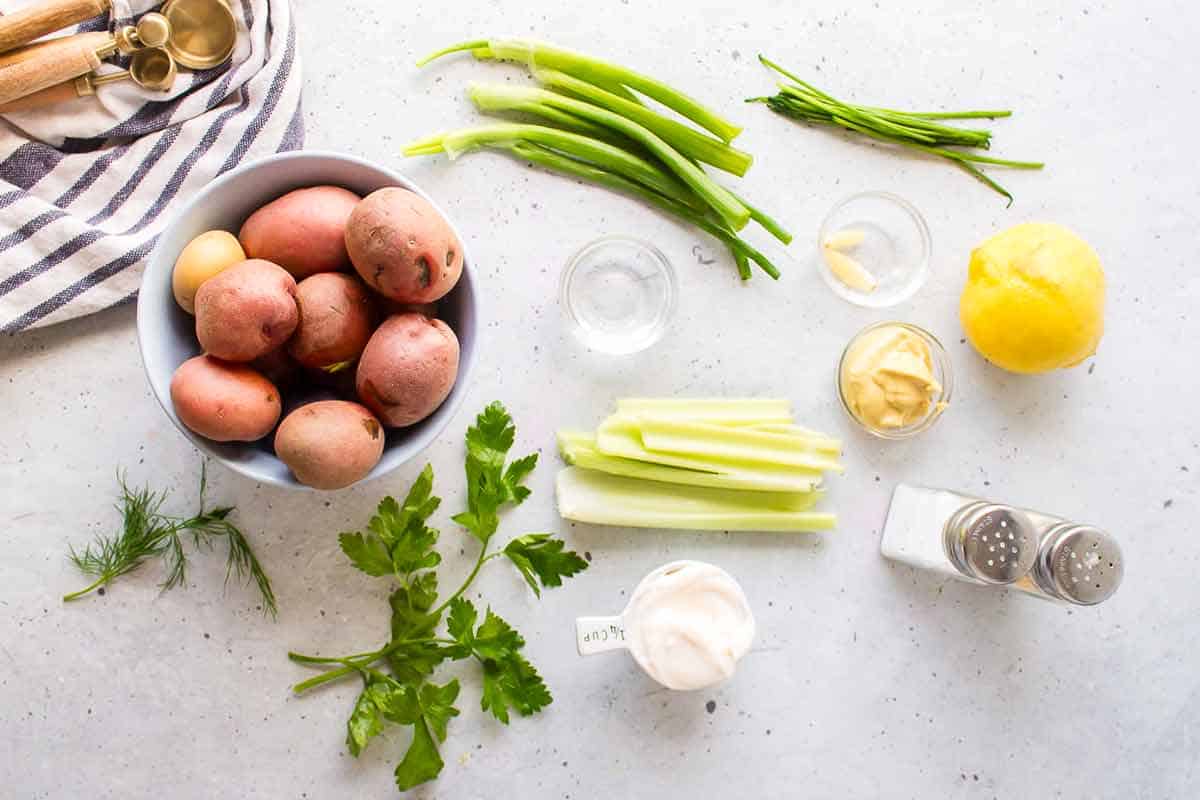 Lemon Herb Potato Salad Ingredients