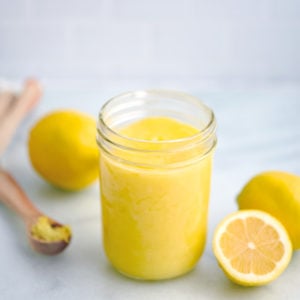 Low Sugar Lemon Curd Topping