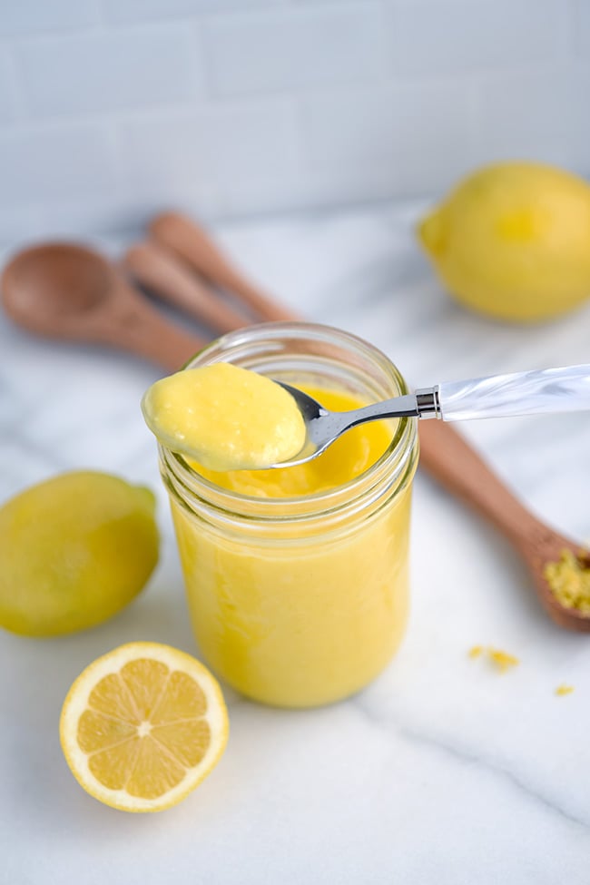 Low Sugar Lemon Curd Topping