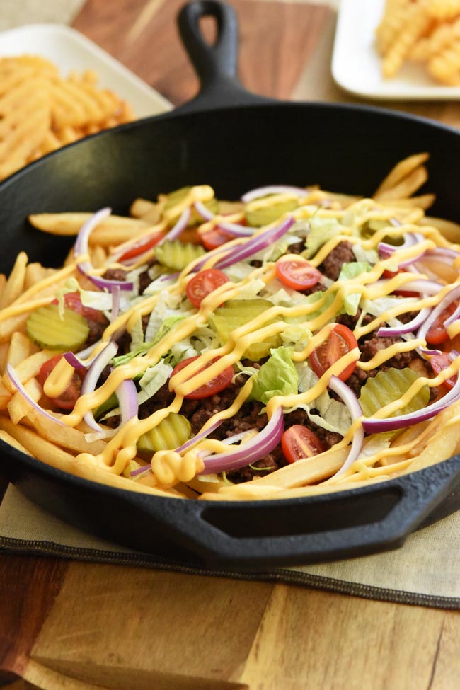 Easy Loaded Cheeseburger Fries