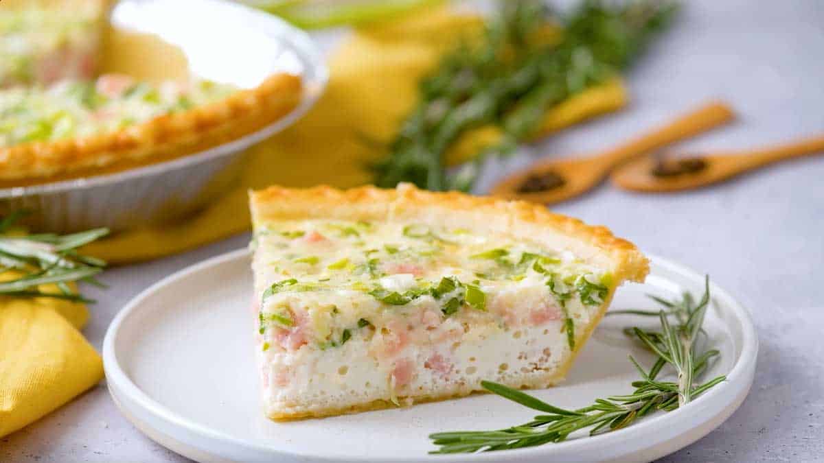 Low-fat Ham and Cheese Quiche