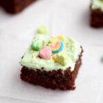 Lucky Charms Frosted Black Bean Brownies snack or dessert!